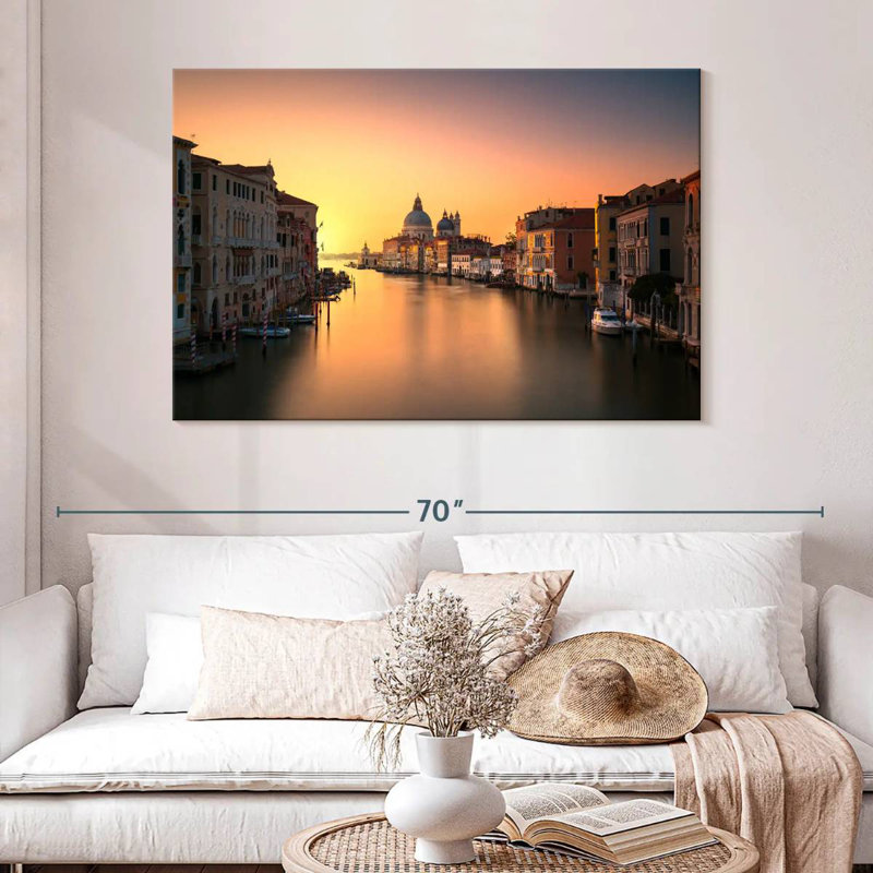 Lilie Grand Canal au coucher du soleil, H 32 po x l 48 po