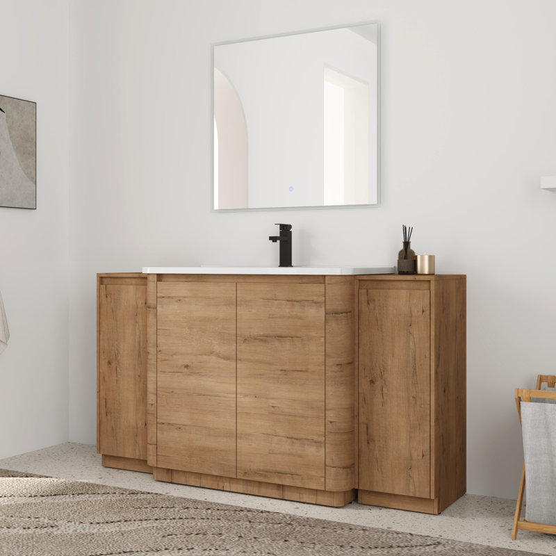 60'' Single Bathroom Vanity with Ceramic Top, 60''