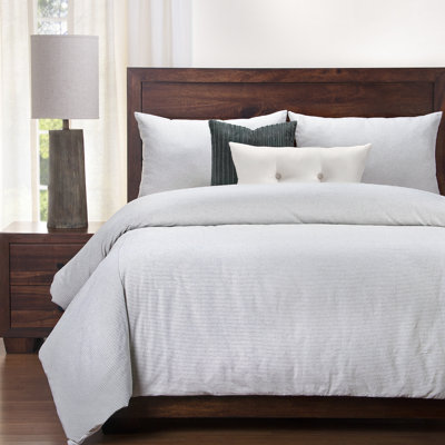 Peralez Modern & Contemporary Cotton Blend Striped Duvet Cover