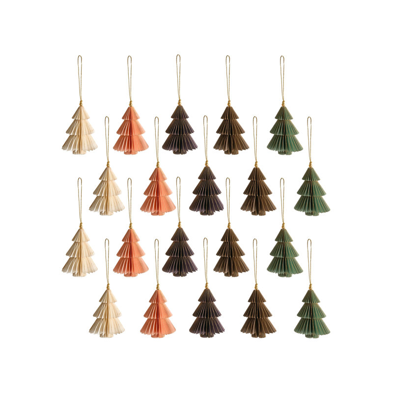 10cm Handmade Solid Colour Paper Hanging Figurine Ornament