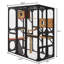 Enceinte pour chat multi-niveaux en bois pour l'extérieur, grande cage pour chat avec maisons pour chat, poteau à griffes et plateformes-921599760