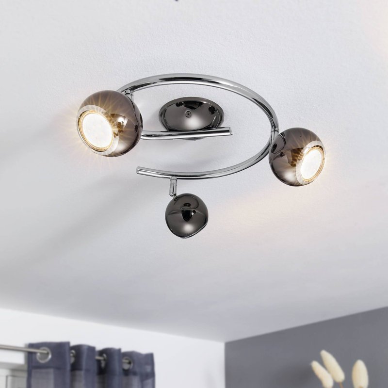 Lambright 34.5cm 3 -Light Track Kit, Nickel-Nero / Chrome