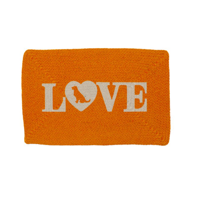 Tapis décoratif pour chien Love