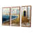 Toile avec cadre flottant brun