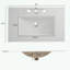 Meuble-lavabo de salle de bain avec lavabo, tiroirs d'extension et tablette ouverte-1029909084
