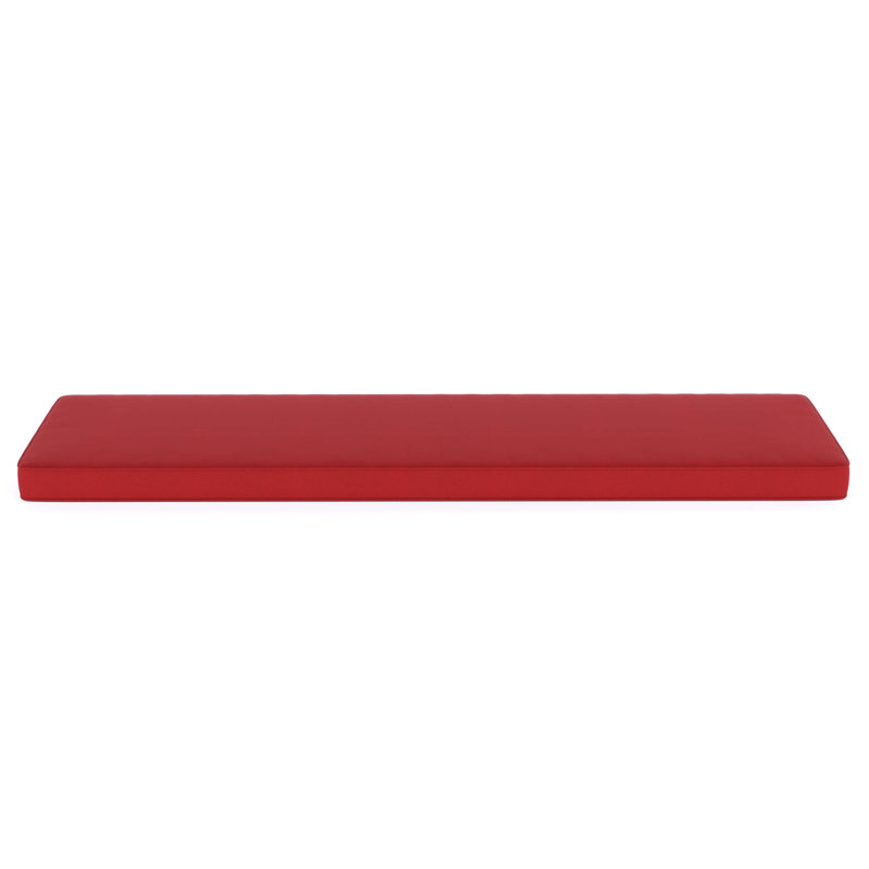 Indoor/Outdoor Sunbrella® Seat Cushion, Canvas Jockey Red Sunbrella® Canvas, 65" W x 18" D