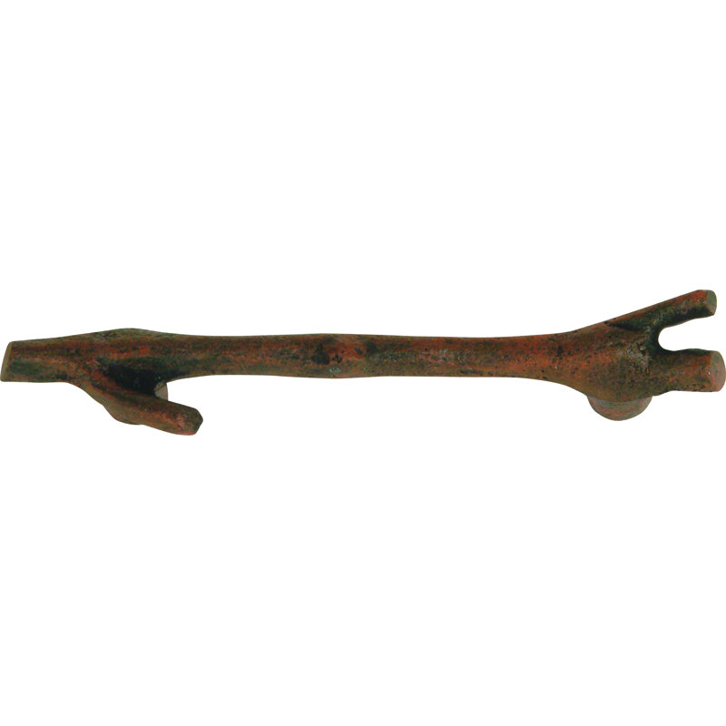Rustic Rust Designer Twig Bar Pull with Mounting Hardware