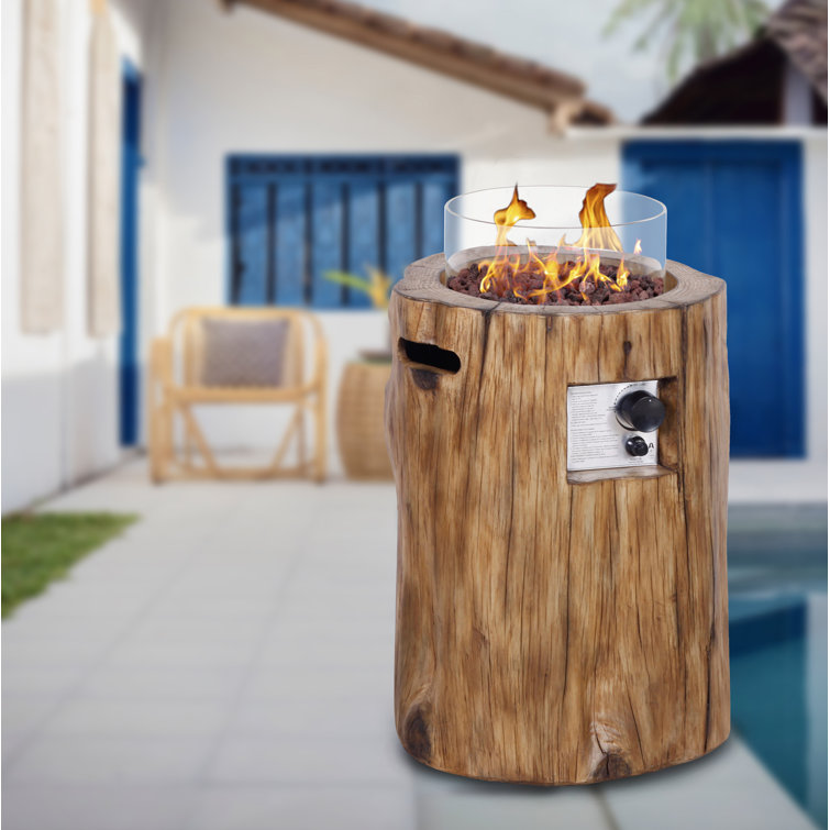 Round Propane Smokeless Fire Column
