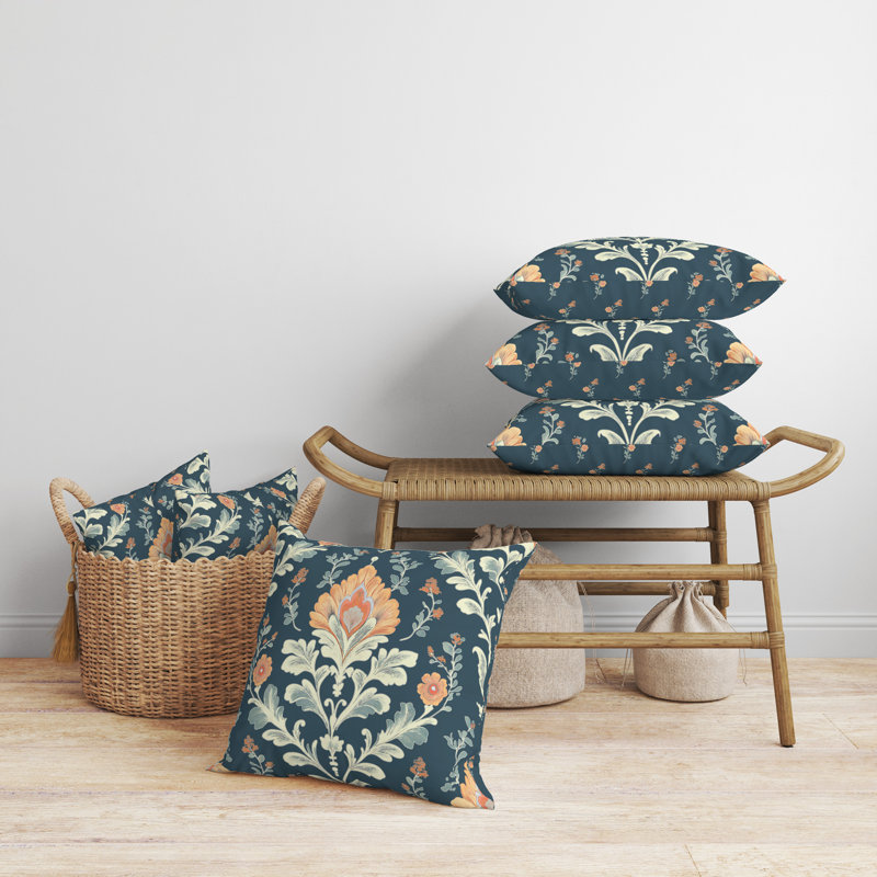 Gulrang Intérieur/Extérieur 26x26, Carré 26 po, Bleu / Beige