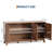 58" Farmhouse Sideboard Buffet Cabinet with 4 Doors & Adjustable Shelves, Curved Coffee Bar Cabinet-1506111253