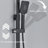 Black Rain Shower System 4 Function Shower Mixer Fixtures Shower Head Combo Kit