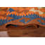 Tapis de vestibule oriental multicolore en laine Kilim 3 x 4