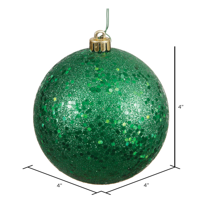 Ornement boule 4 po, Vert