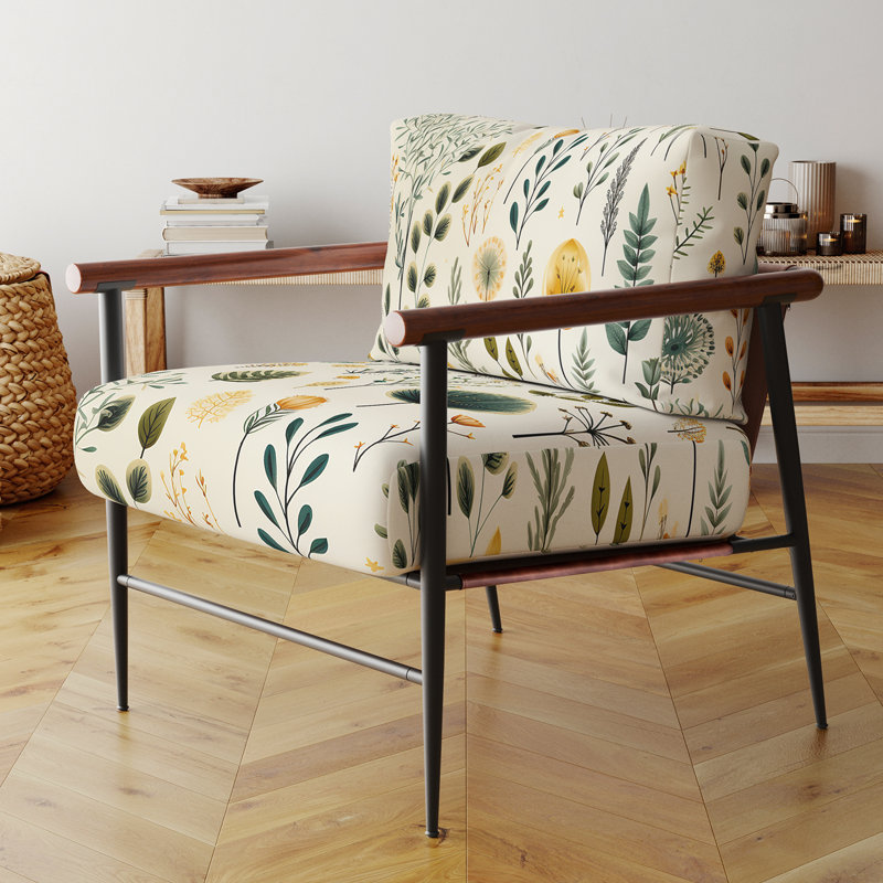 Fauteuil d'appoint rembourré Earthy Zen Garden, Noir