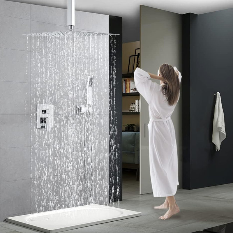 Système de douche complet à pression équilibrée (température et volume) avec valve brute
