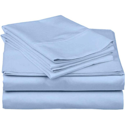 1000 Thread Count Egyptian-Quality 100% Cotton Sheet Set -  J&V Textiles, Milano Full Blue