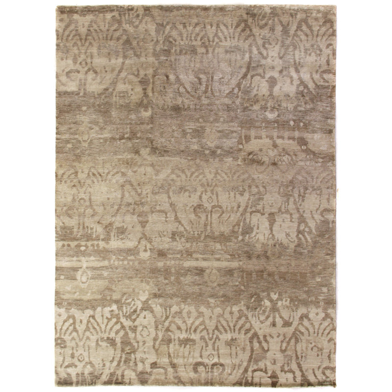 Antique'd Damask Area Rug, Rectangle 14' x 18'