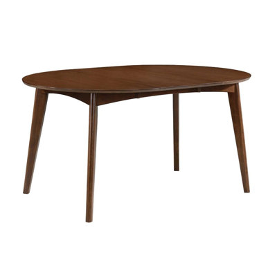 Table de salle à manger ovale en bois de couleur noyer foncé