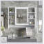 Armoire de salle de bain 3-en-1 avec tablette réglable, porte à fermeture en douceur et miroir haute définition pour le rangement de meuble-lavabo moderne-501604273