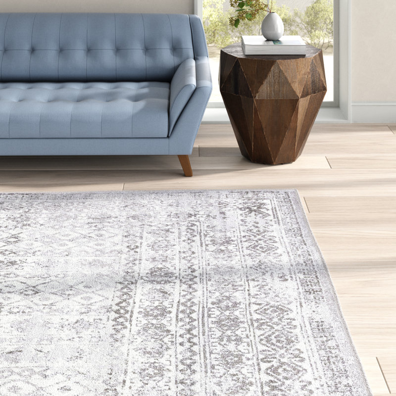 Tapis gris Haikel, Rectangle 8 pi 9 po x 12 pi 2 po