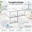 Lot de 4 tiroirs de rangement transparents empilables pour l'organisation de la salle de bain et du bureau