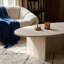 Aurelia Modern Oval Coffee Table With Architectural Slab Base-945531925