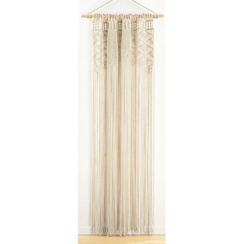 Cotton Sheer Curtain Single Panel, Neutral