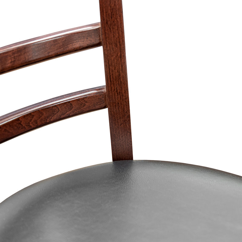 Chaise d'appoint à dossier échelle - Naturel, Acajou foncé, 2