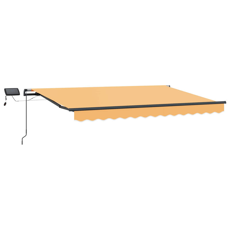 VidaXL Polyester Cover Retractable Patio Awning, Sand, Solid Colour, Does Not Applycm H x 400cm W x 300cm D