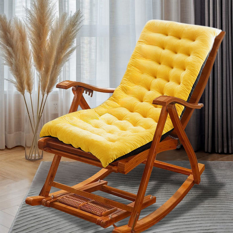 Rocking Chair Cushions Super Soft Comfy Chair Pad Sofa Cushions For Indoor Outdoor Recliner Cushion, Yellow