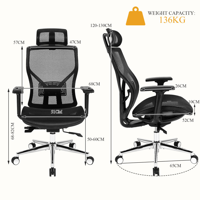 Inbox Zero Mokena Mesh Office Chair