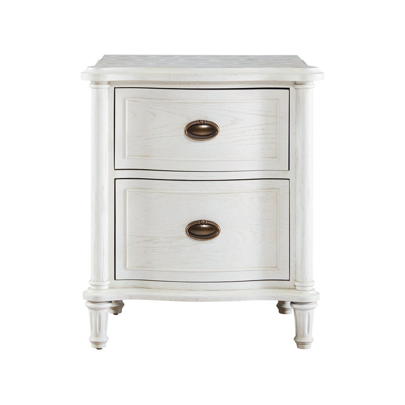 Devon 2 Drawer Nightstand, Cream