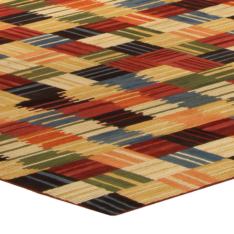 Tapis en coton 10 pi x 10 pi 4 po Modern