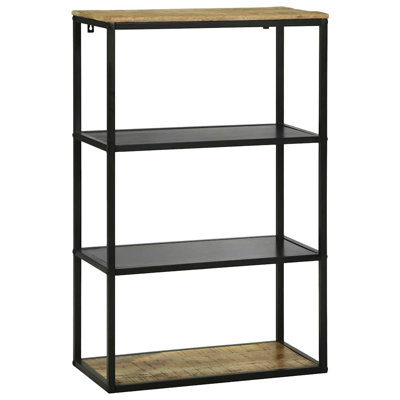 Bookcase Solid Mango wood Freestanding Unit Bookshelf Storage Furniture