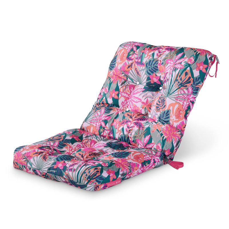 Vera Bradley Outdoor Seat/Back Cushion, Coral/Green