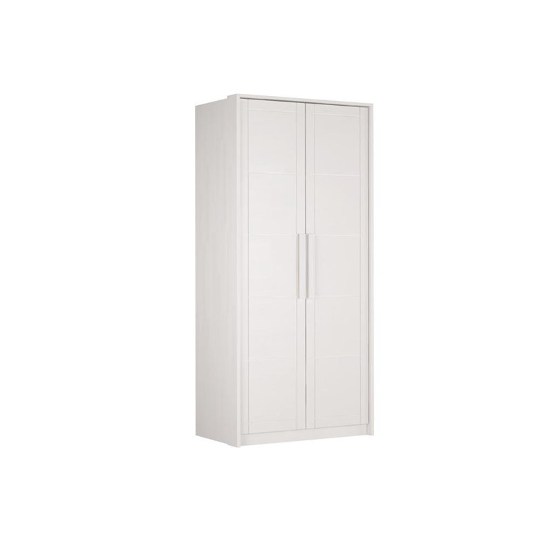 Finland 2 Door Solid Wood Wardrobe, White
