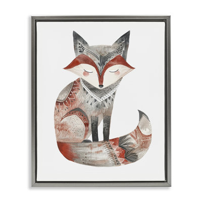  Scandinavian Style Fox Floater Canvas Wall Art by LSR Design Studio