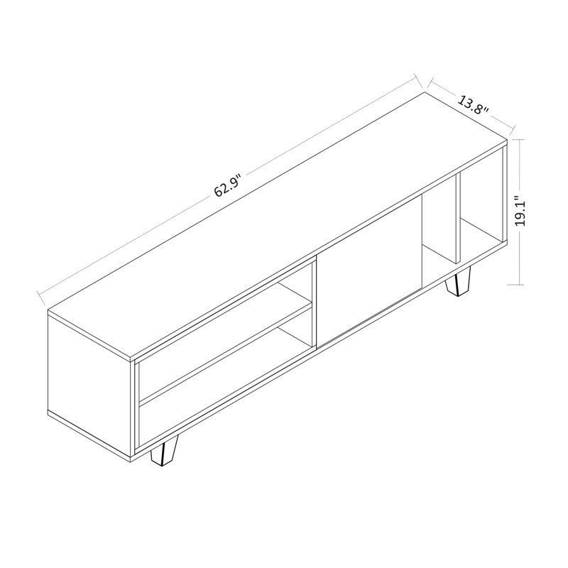 Tolbert TV Stand for TVs up to 70", White/Wenge