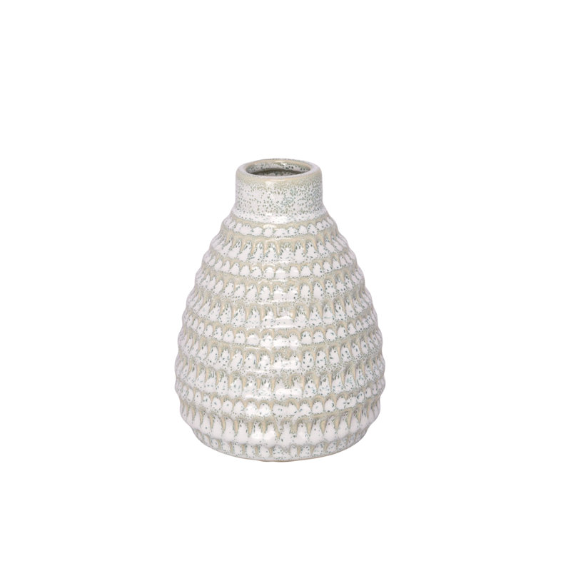 Ornavia Reactive Ceramic Vase, Blue