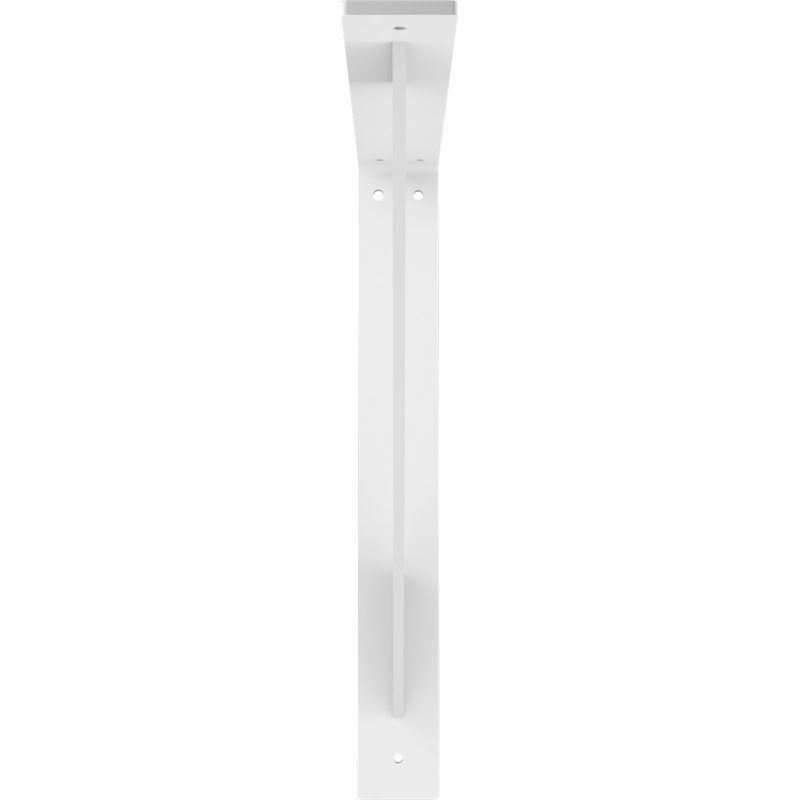 Support traditionnel en acier, H 16 po x l 2 po x P 16 po, Apprêt blanc (à peindre)