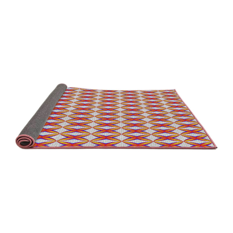 Tapis rose/zone grise à motifs Boxford, Carré 3 pi