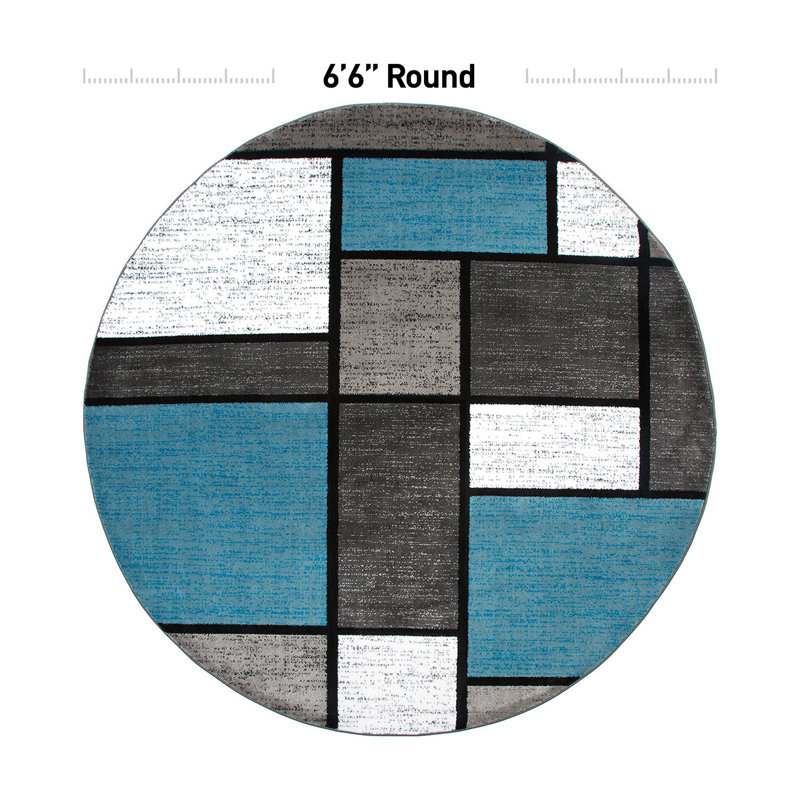 Carius Performance Floral Gray/Blue/Black/White Area Rug – Modern Floral Design, Living Room, Bedroom, Dining Room, Durable & Easy to Clean Carpet