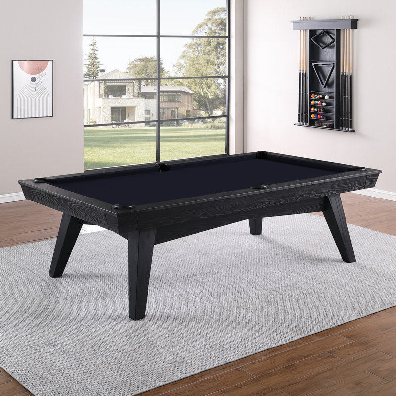 Table de billard sans ardoise ModArt, 8 pi, Bois de frêne noir, Bourgogne