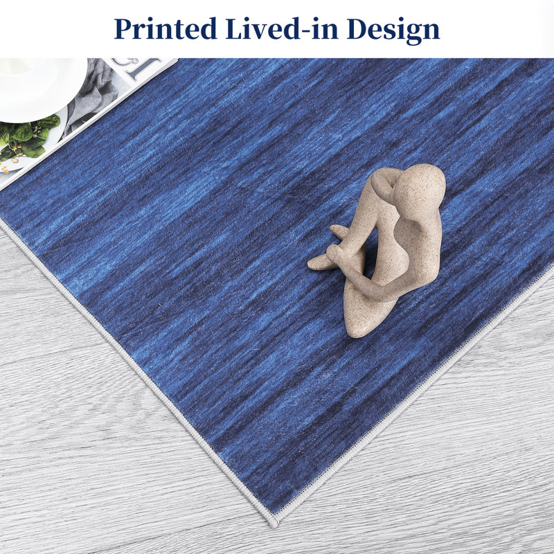 Maricka Washable Ombre Indoor Rug, Rectangle 4' x 6'