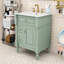Modern Freestanding Bathroom Vanity with Ceramic Sink, Adjustable Shelf and Spacious Storage-322932459