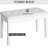 White Piano Chair With Faux Leather Padding And Firm Wooden Support For Duets Bench, Frame Button Cushion, Ideal