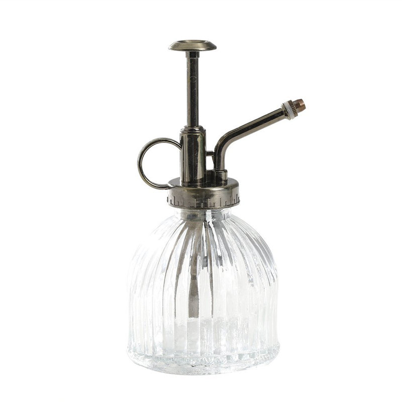 Vintage Clear Glass Plant Mister with Copper Finish Pump