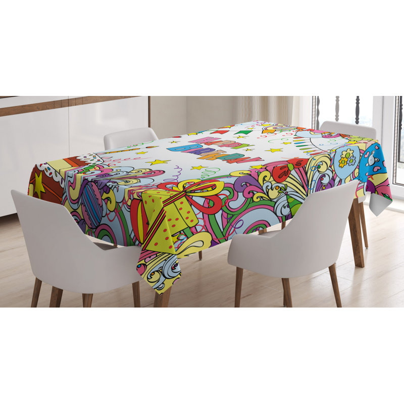 Birthday Tablecloth, 90" L x 60" W