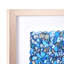 Art mural mosaïque coquillage bleu Coryell avec cadre champagne