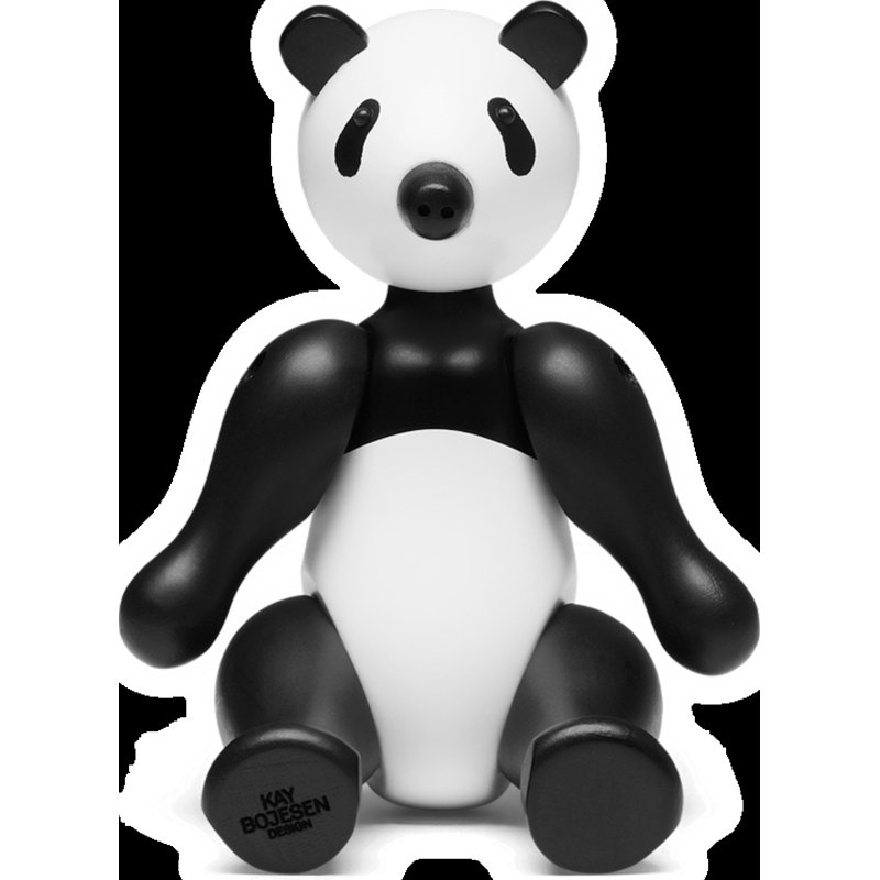 Pandabear Figurine, 5.9" H x 3.7" W x 2.6" D
